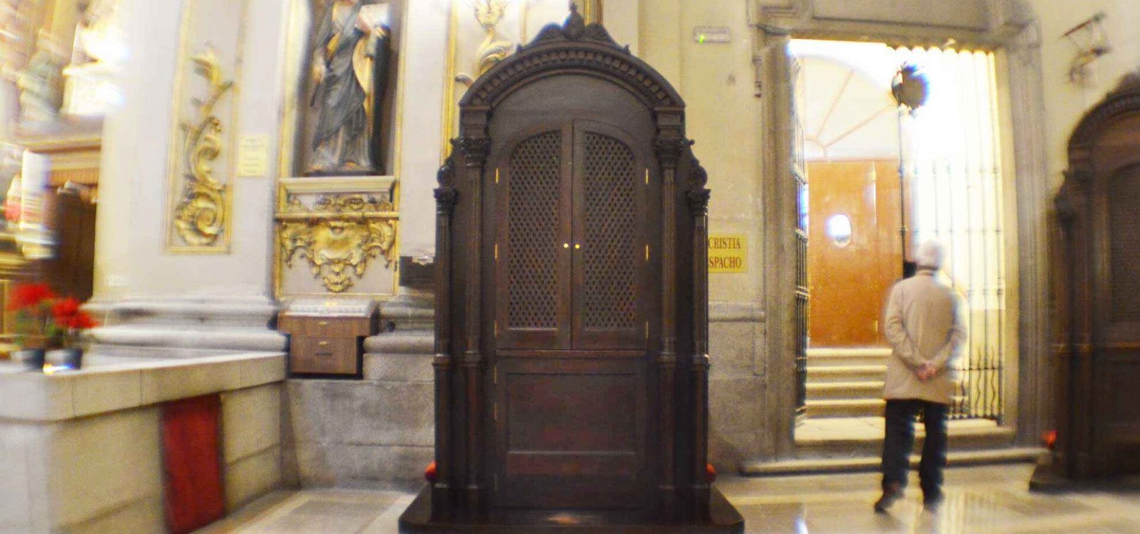 church confessional booth